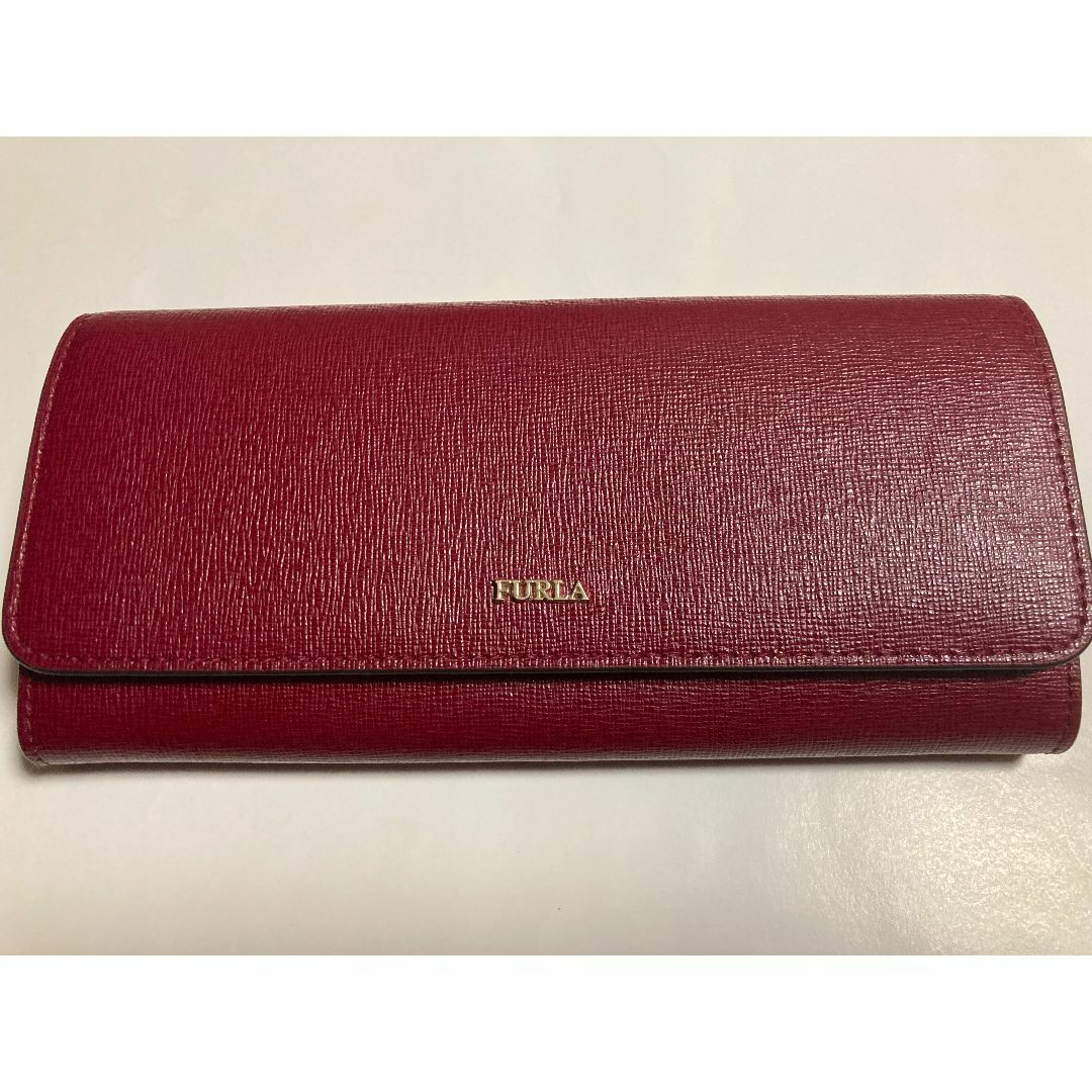 Furla(フルラ)の値下げ！FURLA◆2つ折り財布/レザー/レッド/無地/レディース レディースのファッション小物(財布)の商品写真