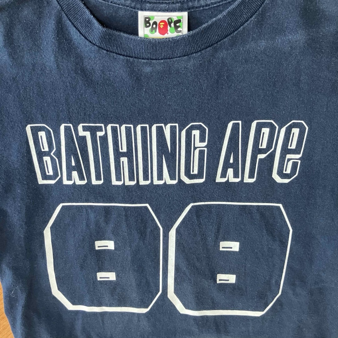 A BATHING APE(アベイシングエイプ)の【複数割】エイプ A BATHING APE 半袖Tシャツ ネイビー　Sサイズ メンズのトップス(Tシャツ/カットソー(半袖/袖なし))の商品写真