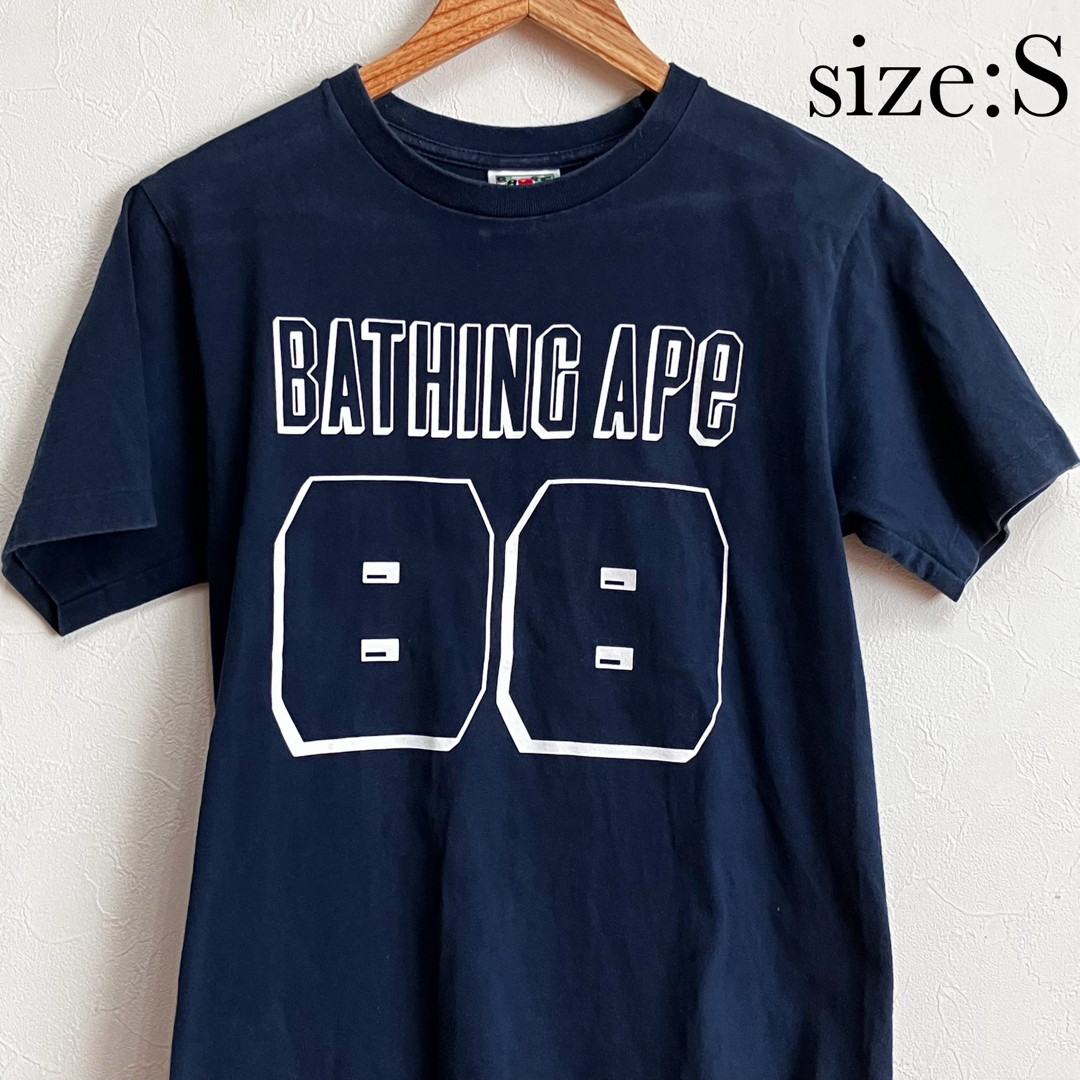 A BATHING APE(アベイシングエイプ)の【複数割】エイプ A BATHING APE 半袖Tシャツ ネイビー　Sサイズ メンズのトップス(Tシャツ/カットソー(半袖/袖なし))の商品写真