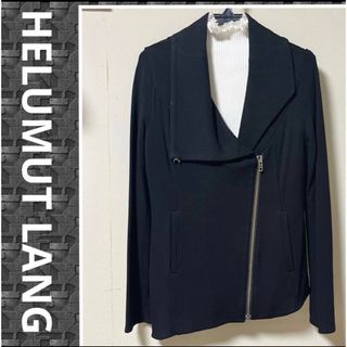 ヘルムートラング(HELMUT LANG)のHELUMUT LANG 黒　春物　ストレッチ素材　美品　ジャケット(その他)