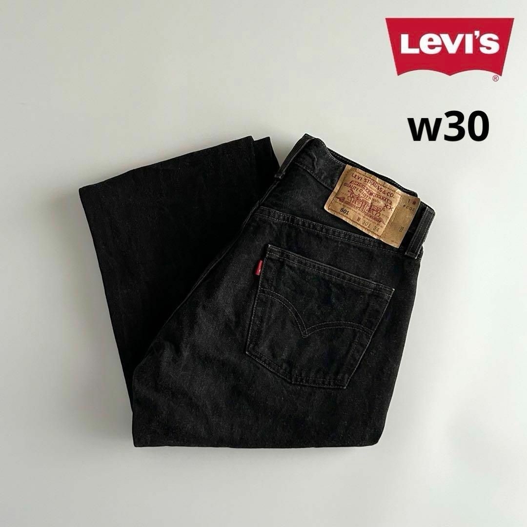 Levi's(リーバイス)のlevi’s 501 ブラックデニム usa製 後染め ボタン裏553 w30 メンズのパンツ(デニム/ジーンズ)の商品写真