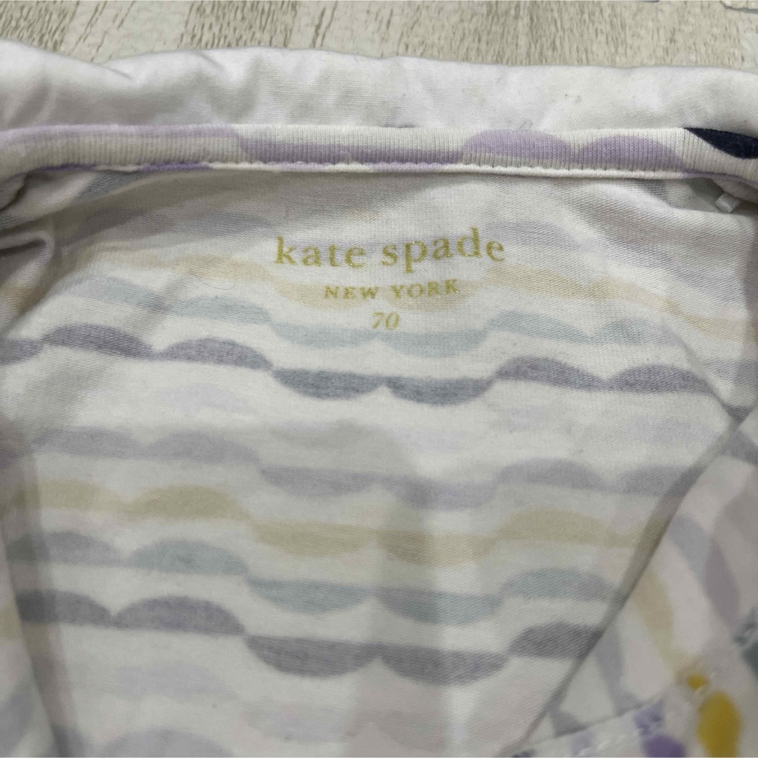 kate spade new york(ケイトスペードニューヨーク)のケイトスペード　半袖ロンパース　スタイセット　70 キッズ/ベビー/マタニティのベビー服(~85cm)(ロンパース)の商品写真
