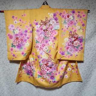 #4-372  (新品)正絹  女児  お宮参り  祝着  きもの(お宮参り用品)