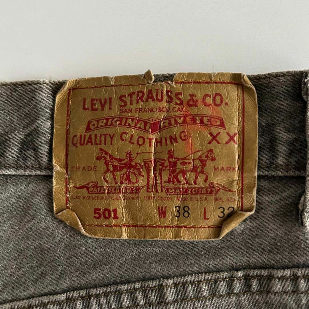 Levi's(リーバイス)のlevi’s 501 ブラックデニム usa製 先染め ボタン裏553 w38 メンズのパンツ(デニム/ジーンズ)の商品写真