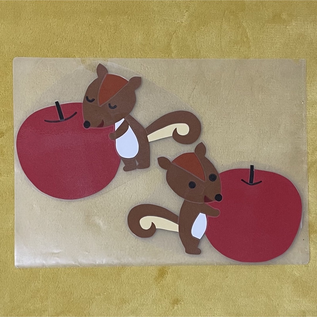 壁面　保育士　ハンドメイド　手作り　リス　りんご　紅葉 ハンドメイドのハンドメイド その他(その他)の商品写真