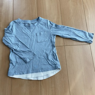 ニシマツヤ(西松屋)の子供服　トップス　長袖　ロンT サイズ95 西松屋　水色(Tシャツ/カットソー)