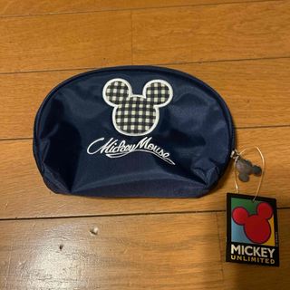 ディズニー(Disney)のミッキーマウス　ポーチ　ネイビー(ポーチ)