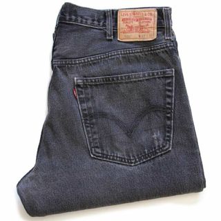 リーバイス(Levi's)の00s Levi'sリーバイス 505 リペア ペンキ飛び ブラック デニムパンツ w38 L32★SDP2501 オールド ジーンズ ストレート ヒゲ ビッグサイズ(デニム/ジーンズ)