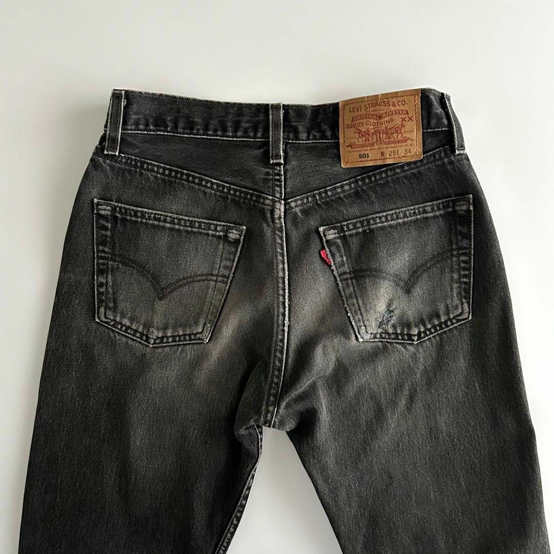 Levi's(リーバイス)のlevi’s 501 ブラックデニム usa製 後染め ボタン裏544 w29 メンズのパンツ(デニム/ジーンズ)の商品写真