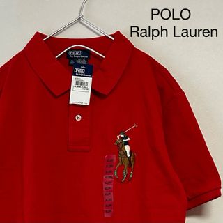 ラルフローレン(Ralph Lauren)の新品 90s POLO Ralph Lauren 半袖ポロシャツ ビッグポニー赤(ポロシャツ)