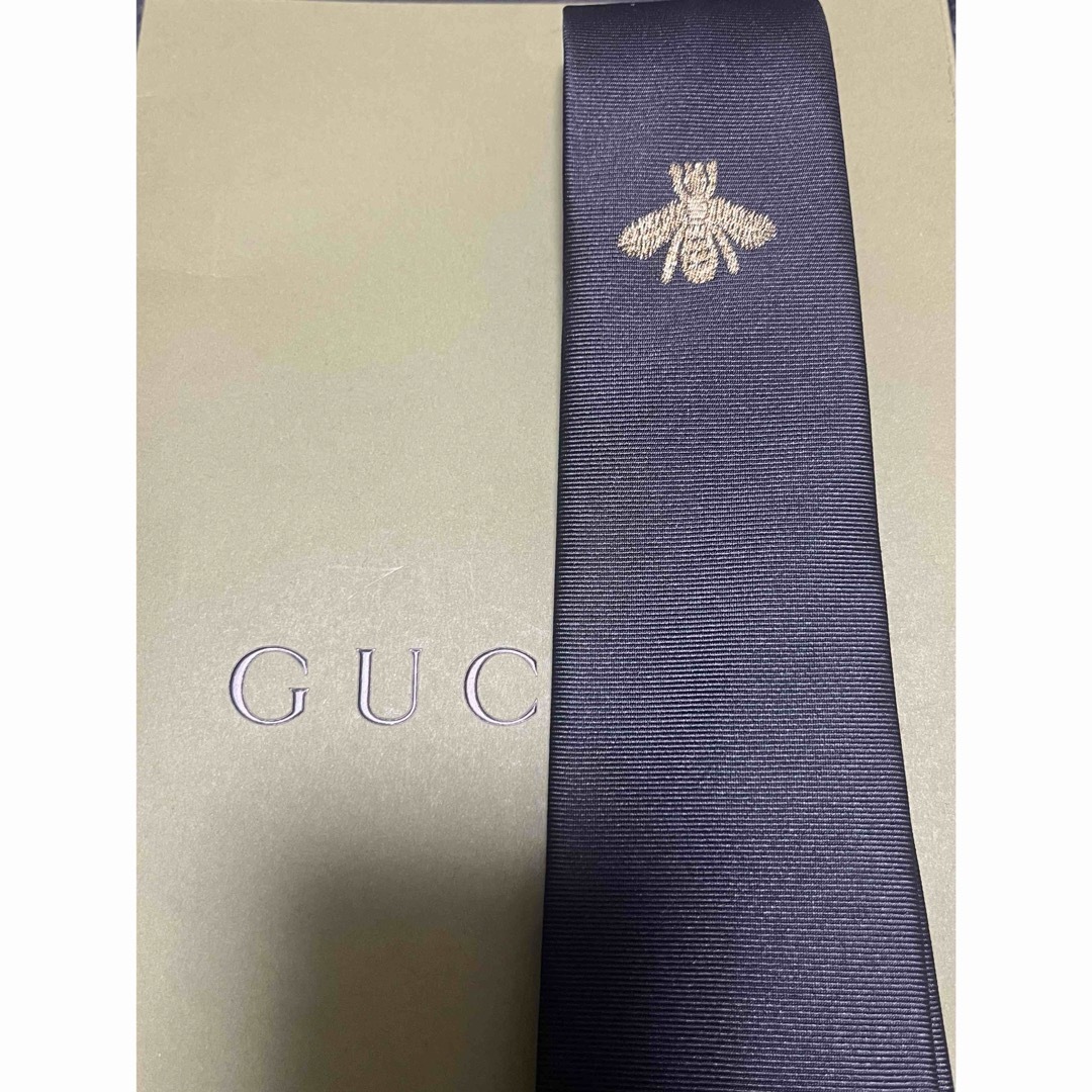 GUCCI ビー（ハチ） エンブロイダリー シルク タイ