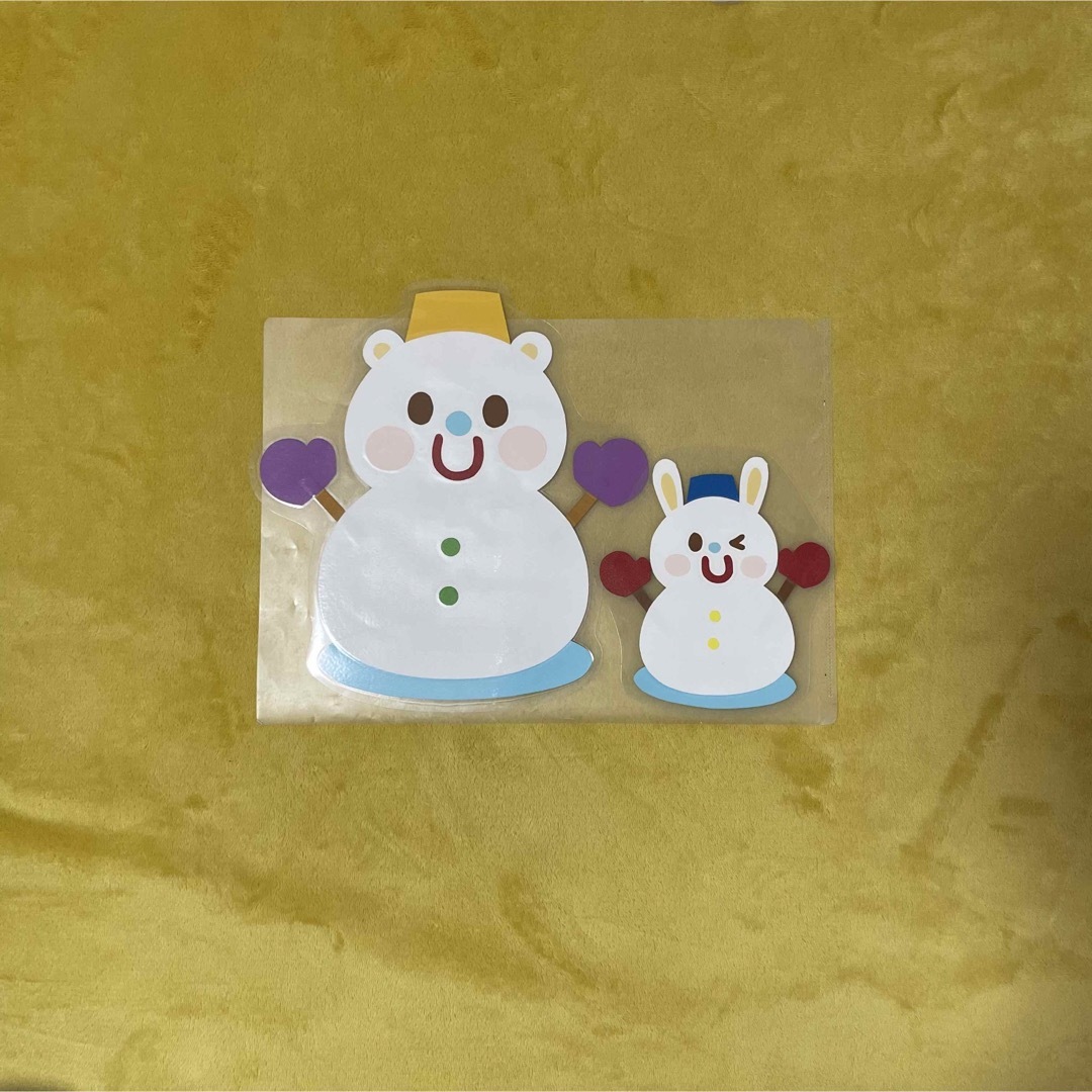 壁面　保育士　手作り　ハンドメイド　雪　冬　雪だるま ハンドメイドのハンドメイド その他(その他)の商品写真