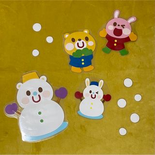 壁面　保育士　手作り　ハンドメイド　雪　冬　雪だるま(その他)