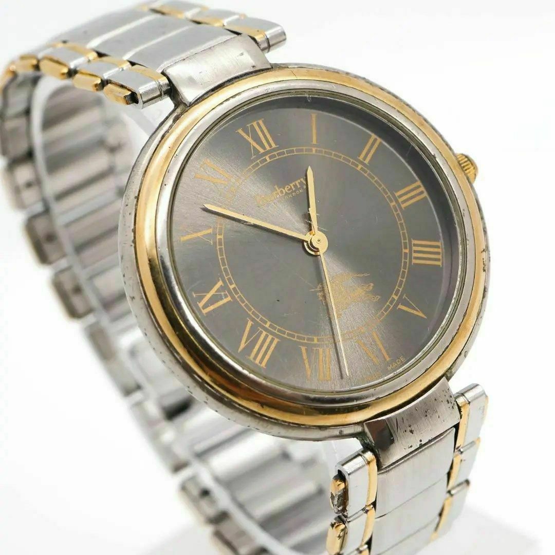 BURBERRY(バーバリー)の《人気》BURBERRY 腕時計 グレー ヴィンテージ メンズ ラウンド a メンズの時計(腕時計(アナログ))の商品写真