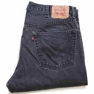 リーバイス(Levi's)の00s メキシコ製 Levi'sリーバイス 505 ブリーチ飛び ブラック デニムパンツ w38 L32★SDP2500 オールド ジーンズ ストレート ビッグサイズ(デニム/ジーンズ)