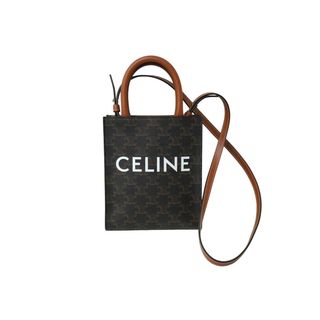 セリーヌ(celine)の新品同様 CELINE セリーヌ ショルダーバッグ ミニ バーティカル トリオンフ キャンバス 194372BZK.04LU ロゴプリント 中古 61959(ハンドバッグ)