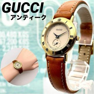 グッチ(Gucci)の美品■稼働 グッチ スモセコ 2針 レディース ゴールド ベゼル ヴィンテージ(腕時計)