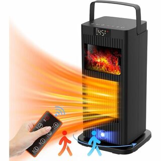 ⭐️お買い得⭐️ 暖炉型セラミックヒーター・人感センサー機能 1500W1秒速暖(ファンヒーター)
