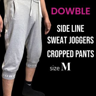 DOWBL SIDE LINE  JOGGERS CROPPED PANTS