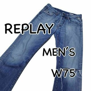 Replay - REPLAY リプレイ SLOHAND クラッシュ加工 ダメージ加工 W28 S