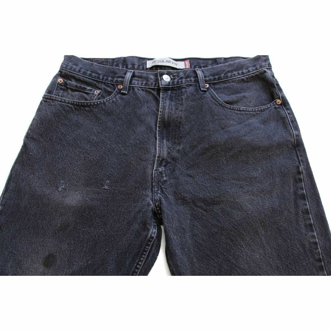 Levi's(リーバイス)の00s メキシコ製 Levi'sリーバイス 505 ダメージ ブラック デニムパンツ w38 L30★SDP2502 オールド ジーンズ ストレート ビッグサイズ メンズのパンツ(デニム/ジーンズ)の商品写真