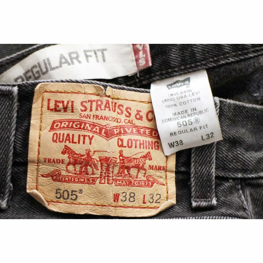 Levi's(リーバイス)の00s Levi'sリーバイス 505 ブラック デニムパンツ w38 L32★SDP2504 オールド ジーンズ ストレート オーバーサイズ ビッグサイズ メンズのパンツ(デニム/ジーンズ)の商品写真