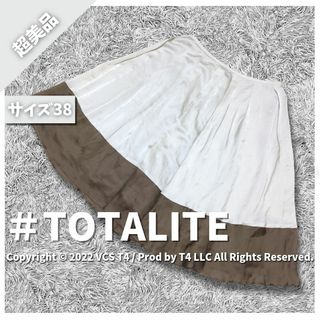 ラトータリテ(La TOTALITE)の【極美品】ラトータリテ ひざ丈スカート 38 裏地付き　切替デザイン ✓2563(ひざ丈スカート)