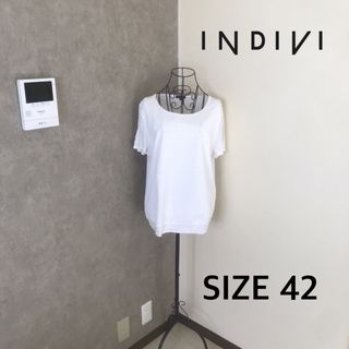 INDIVI - インディヴィ♡1度着用　カットソー　大きいサイズ 42