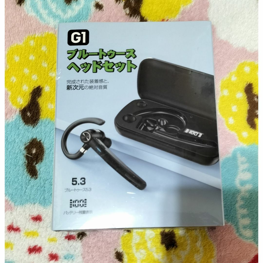 【BT5.3】Bluetooth ヘッドセット ワイヤレスイヤホン 500mAh スマホ/家電/カメラのオーディオ機器(ヘッドフォン/イヤフォン)の商品写真