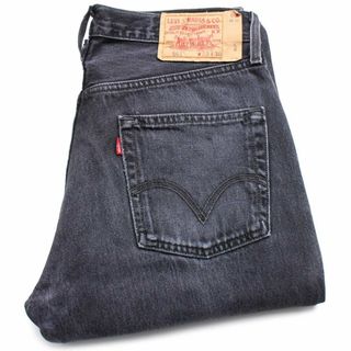 リーバイス(Levi's)の00s Levi'sリーバイス 501 ブラック デニムパンツ ボロ フェード w33 L30★SDP2541 オールド ジーンズ ストレート クラッシュ ダメージ(デニム/ジーンズ)