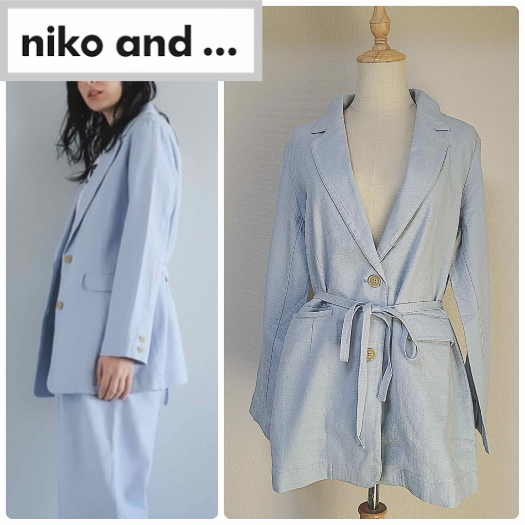 niko and...(ニコアンド)のニコアンド　リボン付きテーラードジャケット レディースのジャケット/アウター(テーラードジャケット)の商品写真