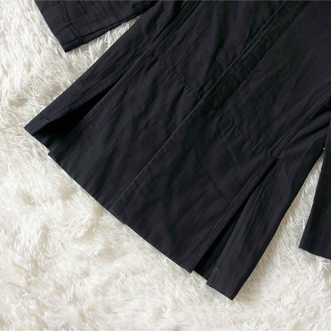 Y's(ワイズ)のY's ワイズビスリミ ノーカラージャケット ヨウジヤマモト 黒 ブラック  S レディースのジャケット/アウター(ノーカラージャケット)の商品写真