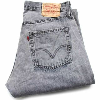 リーバイス(Levi's)の00s Levi'sリーバイス 501 ブリーチ飛び リペア ブラック デニムパンツ フェード w33★SDP2543 オールド ジーンズ ストレート ボロ(デニム/ジーンズ)