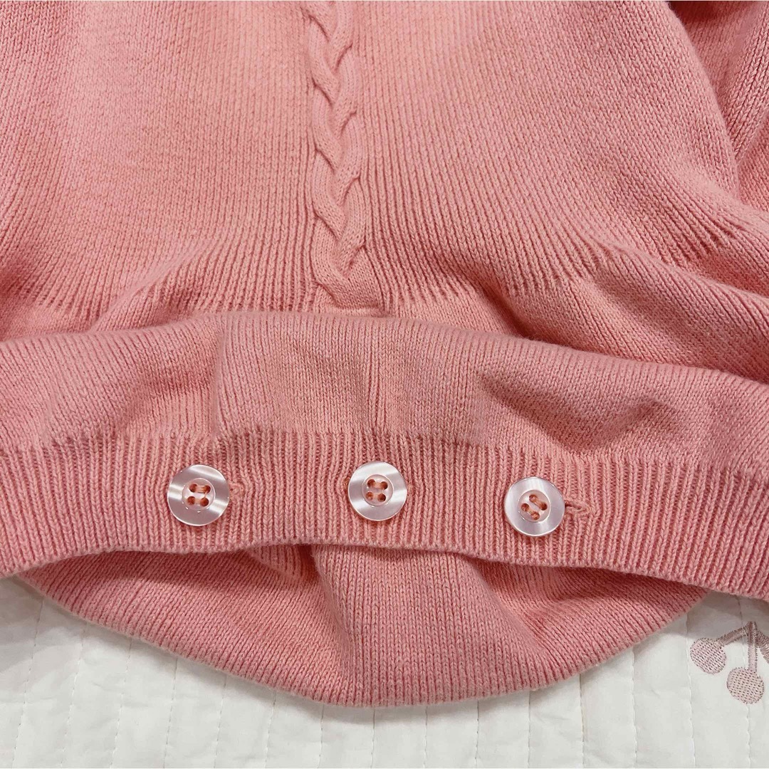 【美品】ニットロンパース キッズ/ベビー/マタニティのベビー服(~85cm)(ロンパース)の商品写真