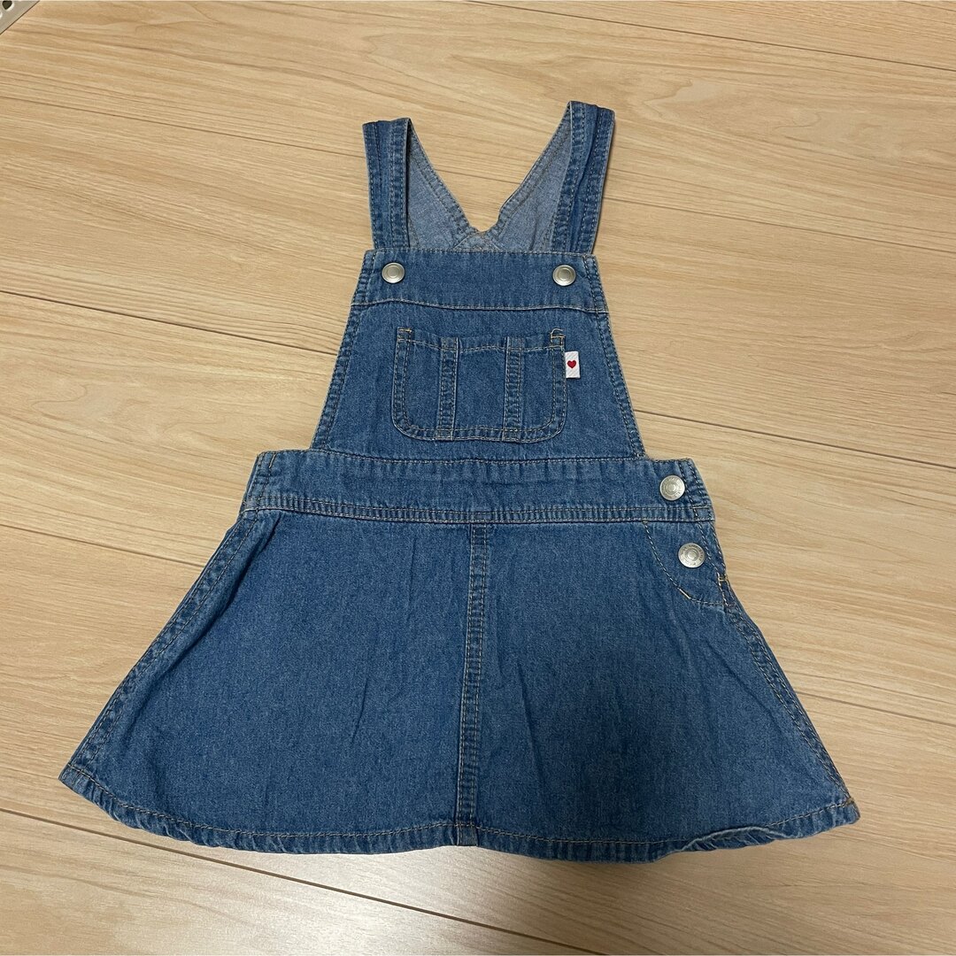 SLAP SLIP(スラップスリップ)のジャンパースカート　デニム　90 SLAP SLIP キッズ/ベビー/マタニティのキッズ服女の子用(90cm~)(スカート)の商品写真