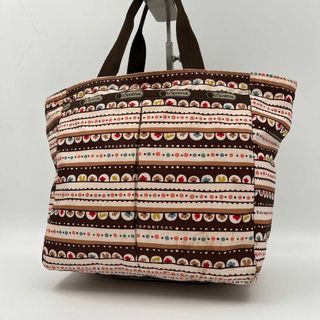 レスポートサック(LeSportsac)の【良品】レスポートサック　トートバッグ　手持ち　肩掛け　ボーダー　ドット　花柄(トートバッグ)