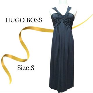 ヒューゴボス(HUGO BOSS)の★美品★ヒューゴボス　ワンピース　ドレス　ブラック　ノースリーブ(ロングワンピース/マキシワンピース)