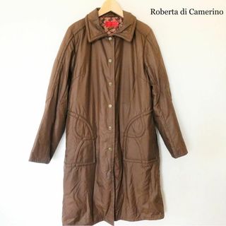 ロベルタディカメリーノ(ROBERTA DI CAMERINO)の良品 ロベルタディカメリーノ 裏地総柄 スナップボタン パデッドロングコート(ロングコート)