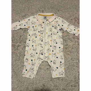 プチバトー(PETIT BATEAU)のプチバトー　襟付きロンパース　6m/67cm(ロンパース)