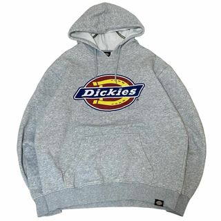 ディッキーズ(Dickies)のディッキーズ スウェットパーカー ロゴタグ フーディ 裏フリース グレーm99(パーカー)