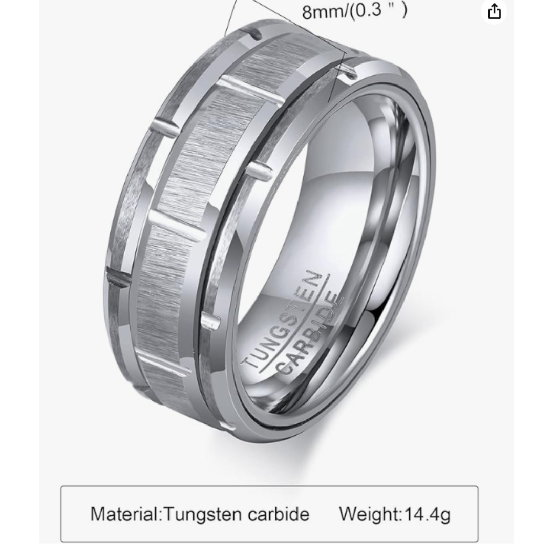 【RN140】リング　アクセサリー  　メンズ 　シルバー　タングステン 　指輪 メンズのアクセサリー(リング(指輪))の商品写真