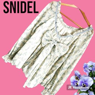 スナイデル(SNIDEL)のsnidel ボウタイシフォンブラウス　可愛い　リボン　キュート　ガーリー　F(シャツ/ブラウス(長袖/七分))