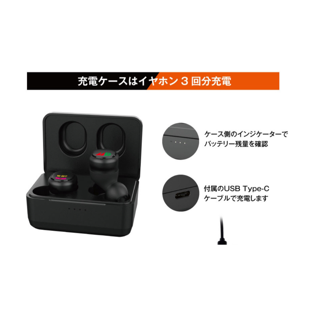 ONKYO(オンキヨー)の【限定品】ワイヤレスイヤホン CP-TWS01A 『メガドライブ』コラボモデル スマホ/家電/カメラのオーディオ機器(ヘッドフォン/イヤフォン)の商品写真