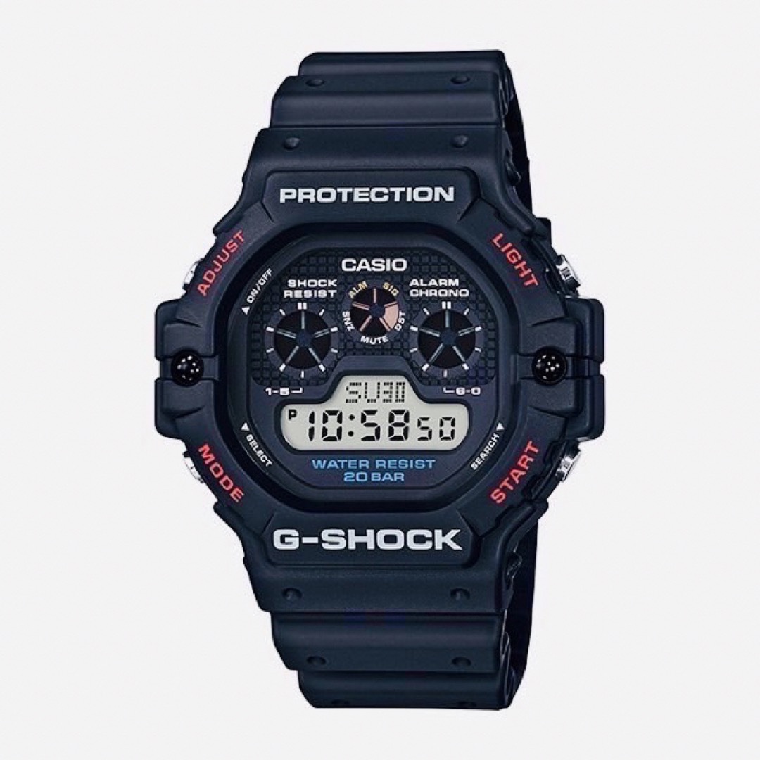 G-SHOCK(ジーショック)の【美品】G-SHOCK マットブラック 復刻モデル DW-5900-1JF メンズの時計(腕時計(デジタル))の商品写真