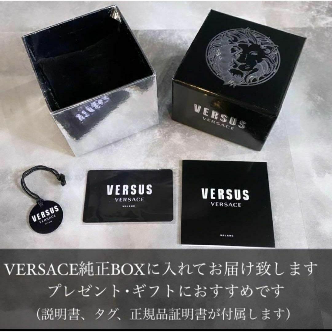 VERSACE(ヴェルサーチ)の新品ヴェルサス ヴェルサーチ クオーツ メンズ腕時計 シルバー ブラック レザー メンズの時計(腕時計(アナログ))の商品写真