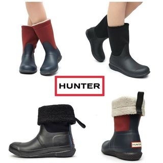 ハンター(HUNTER)の新品☆HUNTER ハンター☆ボア レインシューズ UK5 24cm(レインブーツ/長靴)