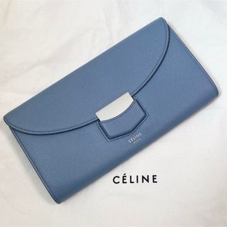 セリーヌ(celine)の極美品✨CELINE セリーヌ マルチファンクション フラップ 長財布 ブルー(財布)