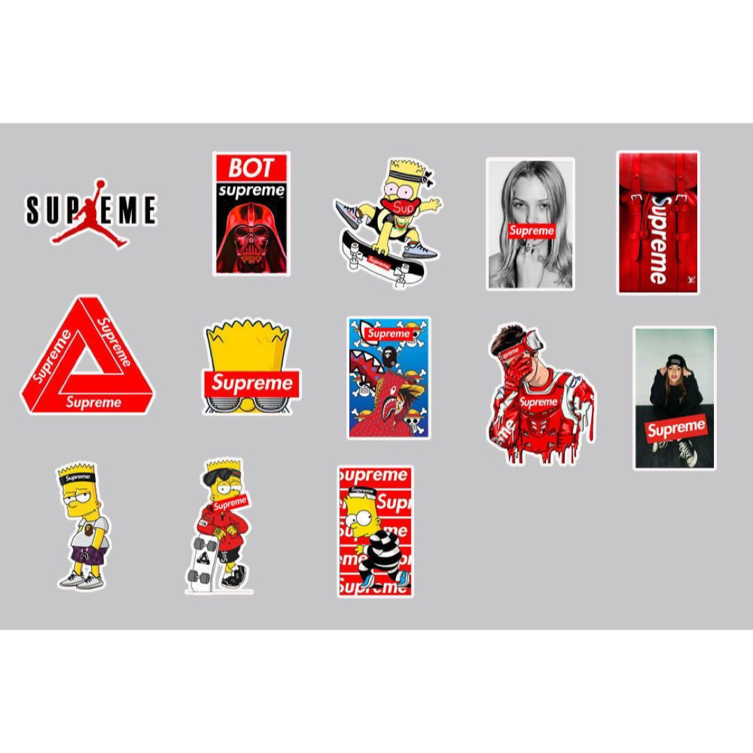 supreme ステッカー シール 50枚 新品未使用  エンタメ/ホビーのおもちゃ/ぬいぐるみ(キャラクターグッズ)の商品写真