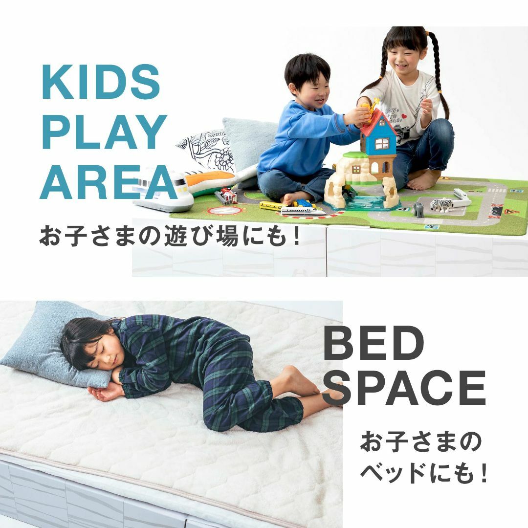 【色: クールラグジュアリー】ダンボールベッド 折り畳み 収納 【 段ボール ベ インテリア/住まい/日用品の収納家具(その他)の商品写真