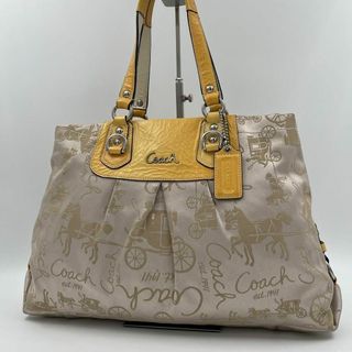 コーチ(COACH)の【美品】coach トートバッグ　A4収納可能　シャドーホース　馬車　タグ(ハンドバッグ)